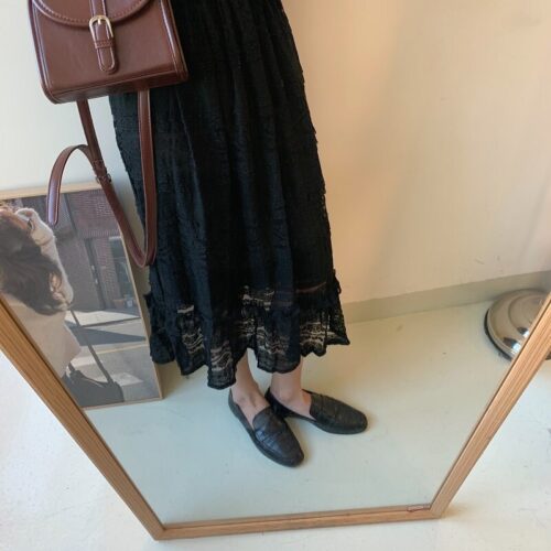 Spring V-Neck Long Sleeves Long Lace Midi Dress - Image 5