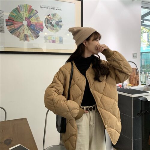 Winter Long Sleeves Broadcloth Thicken Oversized Quilted Jacket - Image 4
