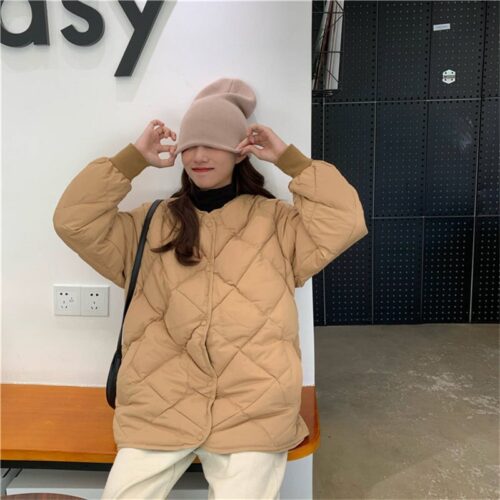 Winter Long Sleeves Broadcloth Thicken Oversized Quilted Jacket - Image 2