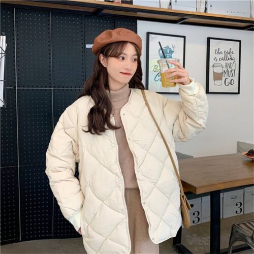 Winter Long Sleeves Broadcloth Thicken Oversized Quilted Jacket - Image 6