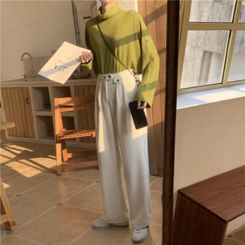 Autumn / Winter Korean Corduroy Loose Solid Pants - Image 2