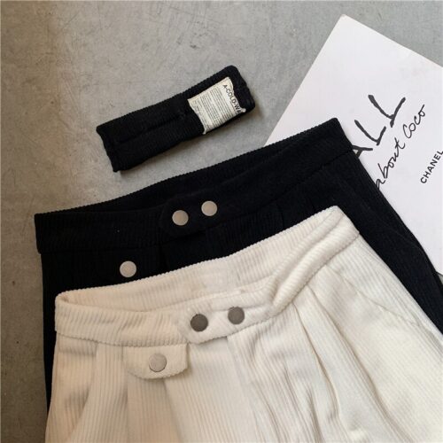 Autumn / Winter Korean Corduroy Loose Solid Pants - Image 6