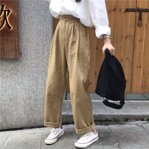Spring / Autumn Loose Straight Solid Pants - Image 5