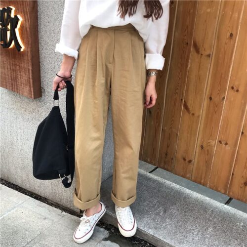Spring / Autumn Loose Straight Solid Pants - Image 2