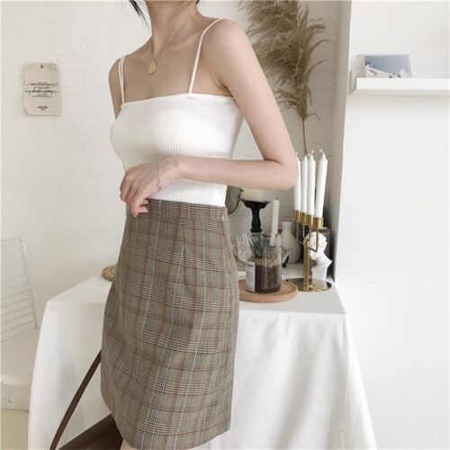 Summer Korean Basic Solid Cotton Camisole - Image 5
