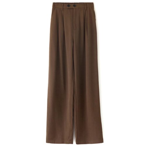 Spring / Autumn Korean Buttons Zipper Pockets Solid Pants - Image 5