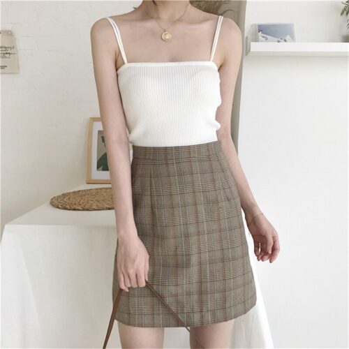 Summer Korean Basic Solid Cotton Camisole - Image 3