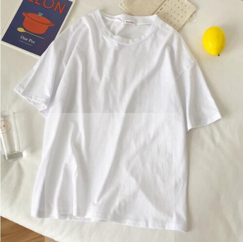 Summer O-Neck Short Sleeves Minimalist Loose Basic T-Shirt - Image 15