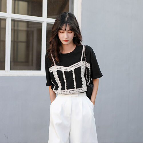 Summer Korean High Waist Loose White Shorts - Image 3