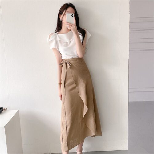 O-Neck Flying Sleeves Blouse