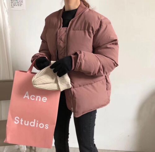 Winter Korean Long Sleeves Cotton Padded Quilted Jacket - Image 6