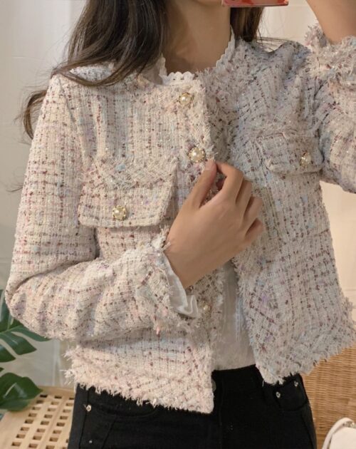 Single-Breasted Tweed Jacket