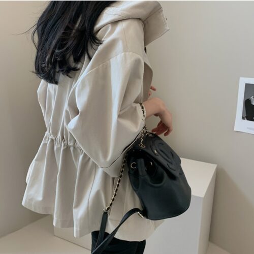 Spring / Autumn Hooded Pockets Zipper Jacket - Image 3