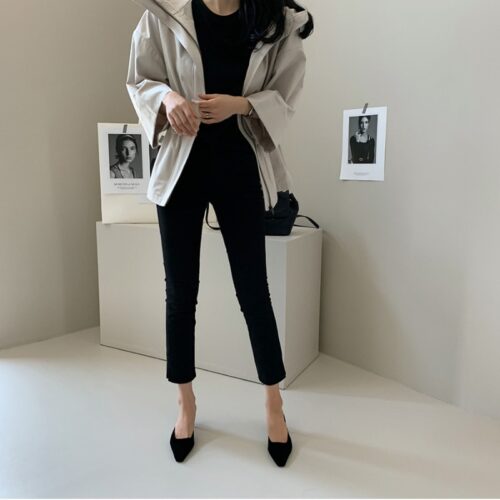 Spring / Autumn Hooded Pockets Zipper Jacket - Image 5